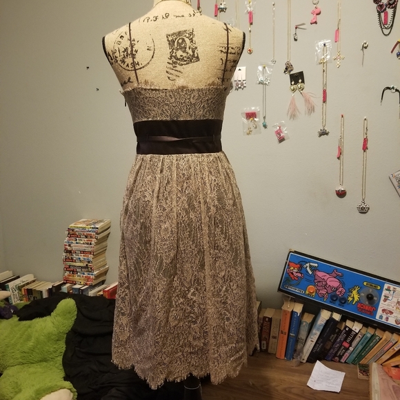 Laundry by Shelli segal tan lace frill dress - Picture 3 of 6